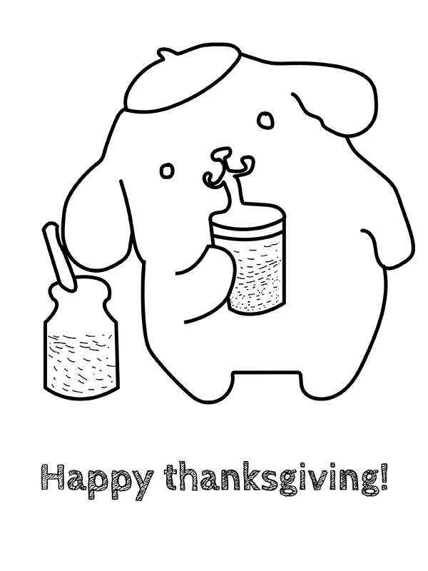 Free Pompompurin Coloring Page - Free Printable Coloring Pages for Kids