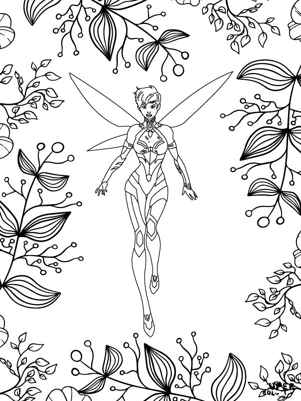 10 Detailed Wasp Coloring Pages for Marvel Enthusiasts: Unleash Your Inner Superhero