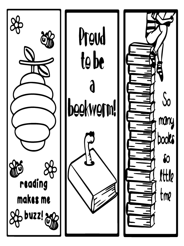 Bookmark for Kids Coloring Page