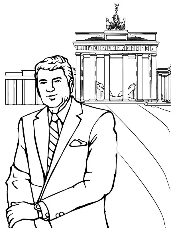 Ronald Reagan Coloring Page - Free Printable Coloring Pages for Kids