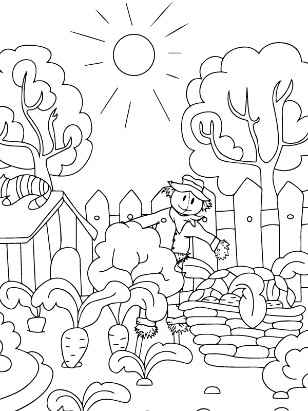 Scarecrow Coloring Page