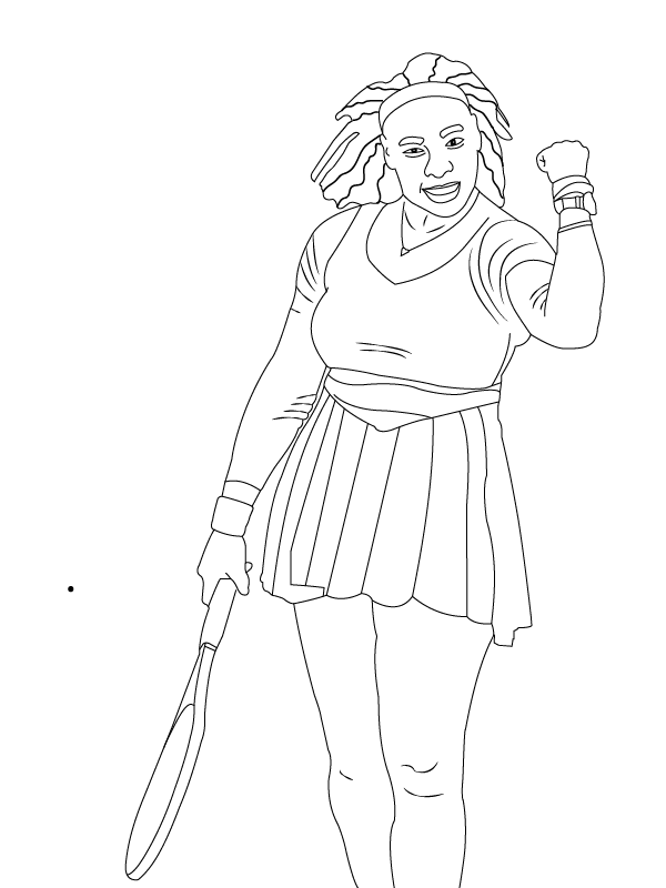 Serena Williams Coloring Page