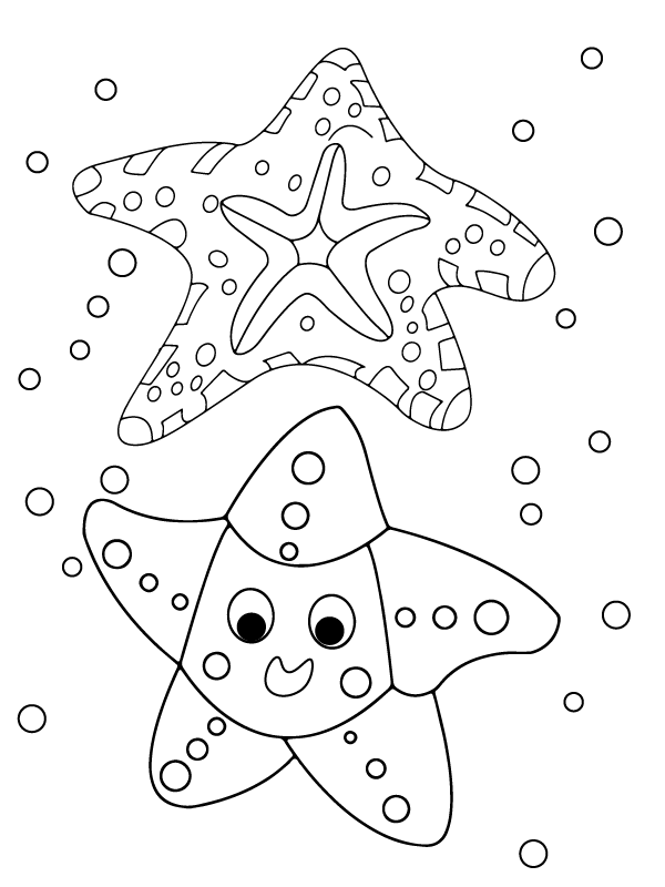 Starfish Coloring Pages - Free Printable Coloring Pages for Kids