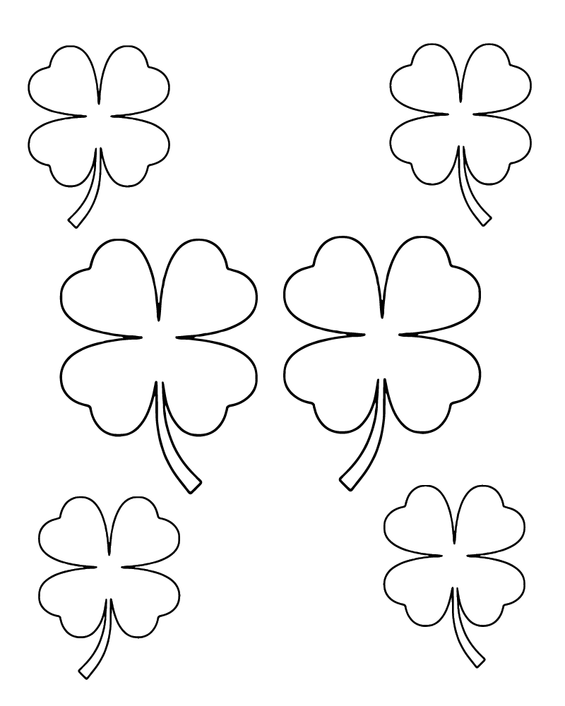 Six Shamrock Templates