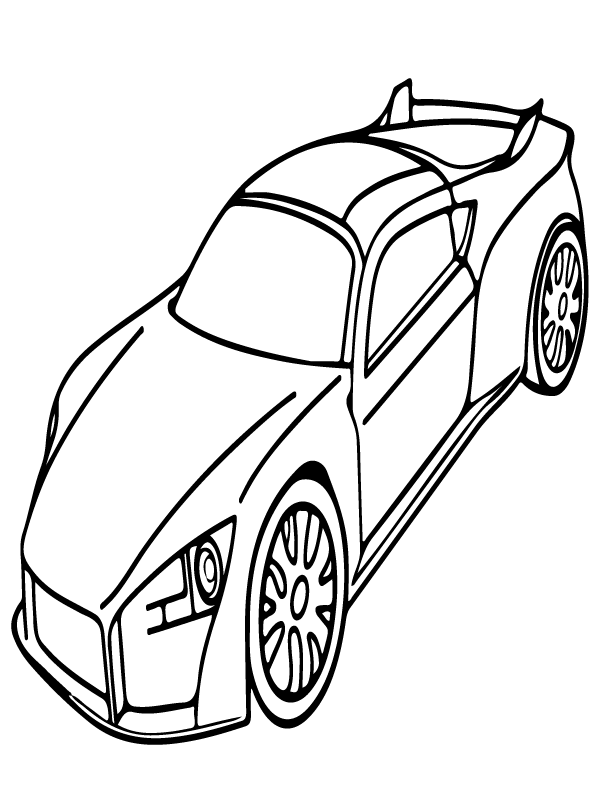 Simple Sport Car Design Coloring Page - Free Printable Coloring Pages ...