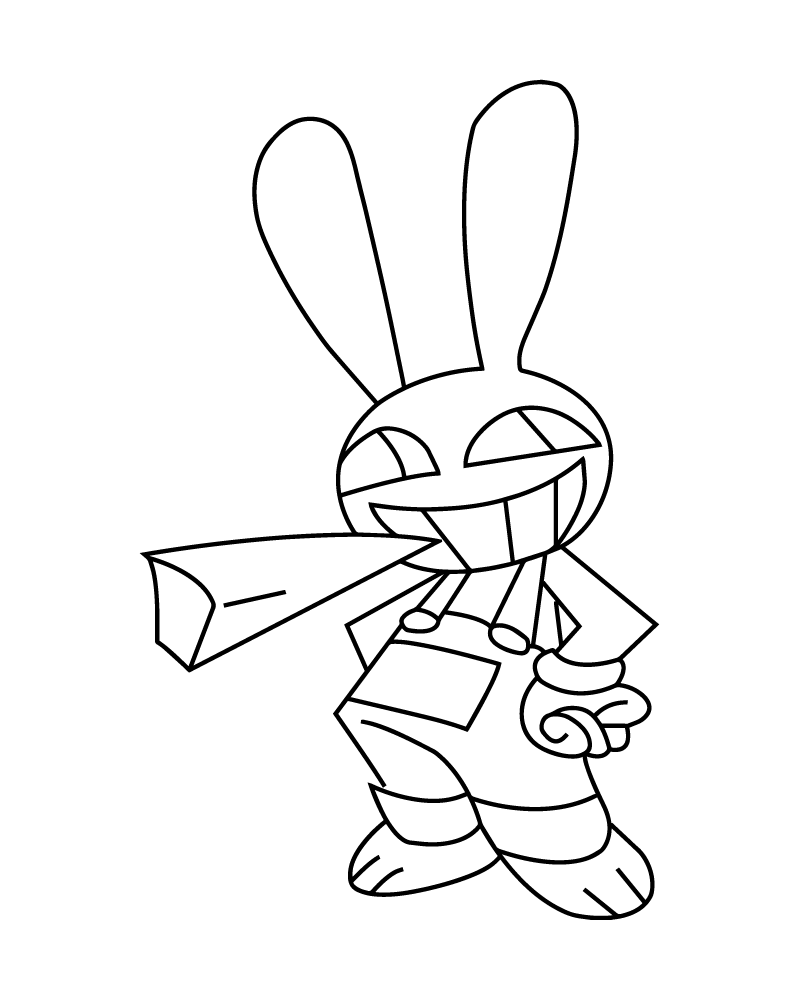 Enthusiastic AI Caine - Coloring Pages