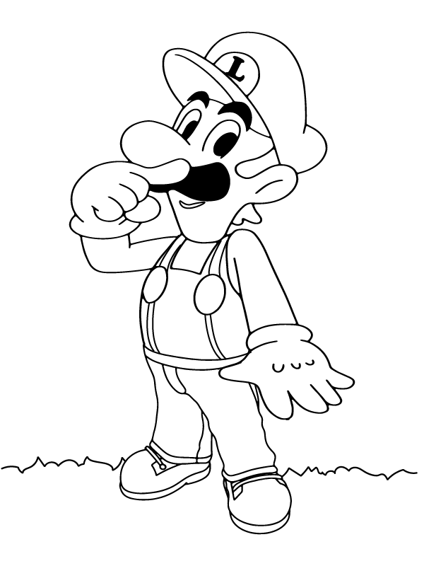 Luigi Coloring Page