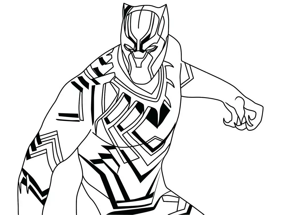 Strong Black Panther Coloring Page Coloring Page - Free Printable ...