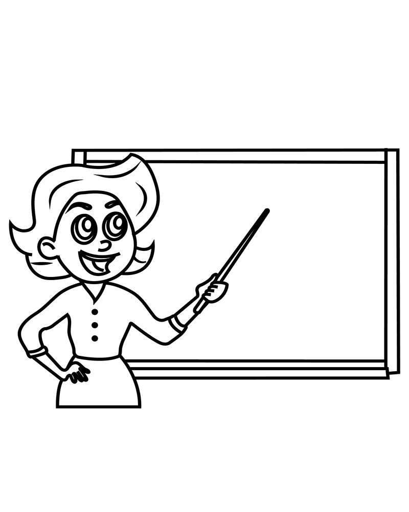 Teacher Clip Art - Coloring Pages