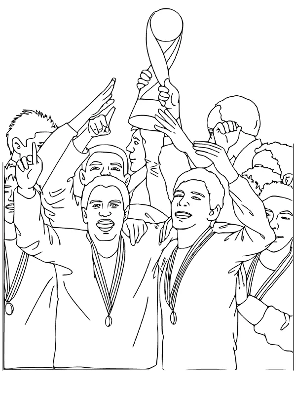 World Cup Trophy Coloring Page - Free Printable Coloring Pages for Kids