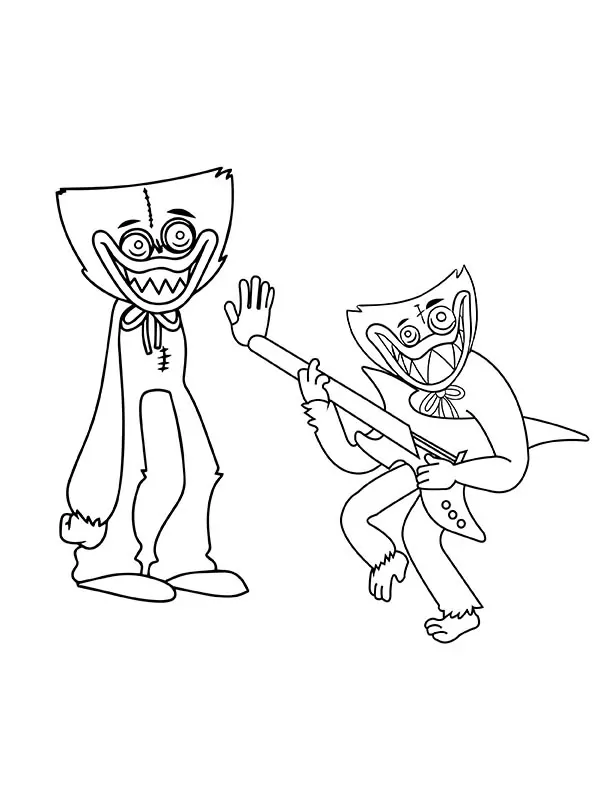 Huggy Wuggy Coloring Page