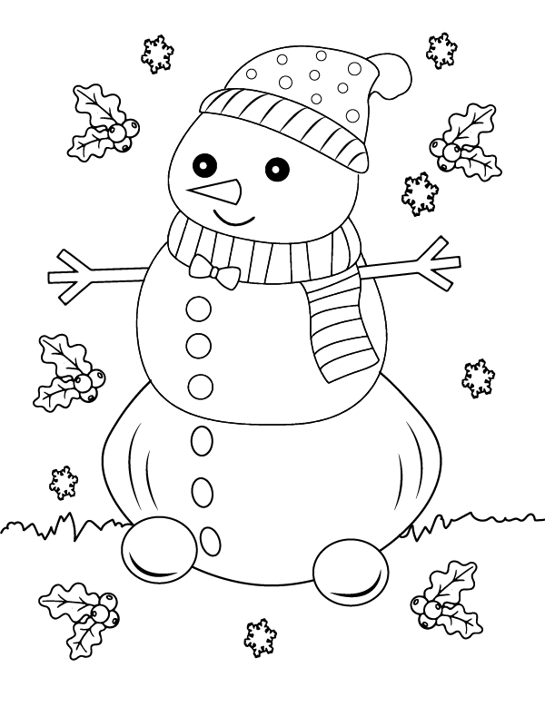 Snowman - Coloring Pages
