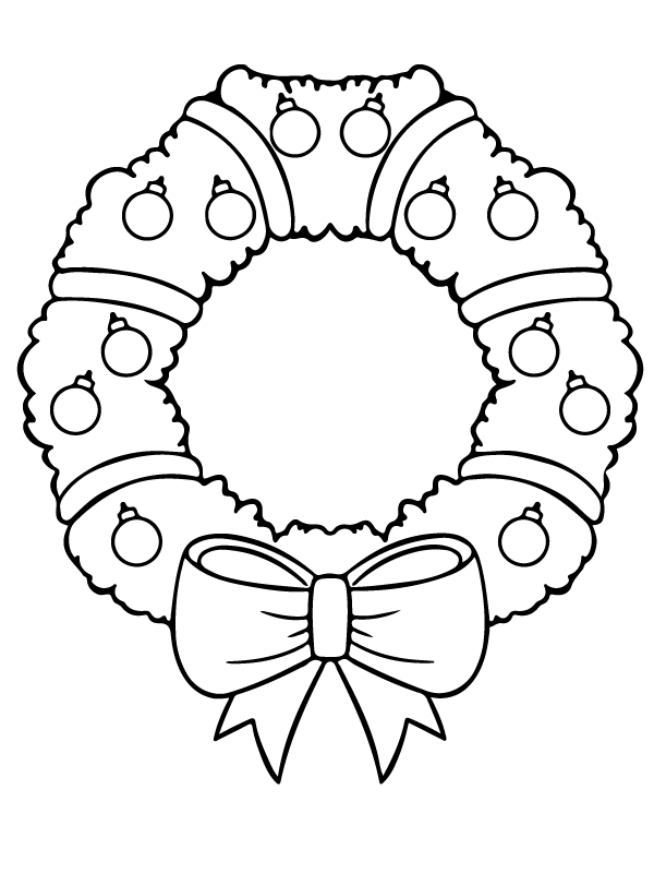 Nice Easter Wreath Coloring Page