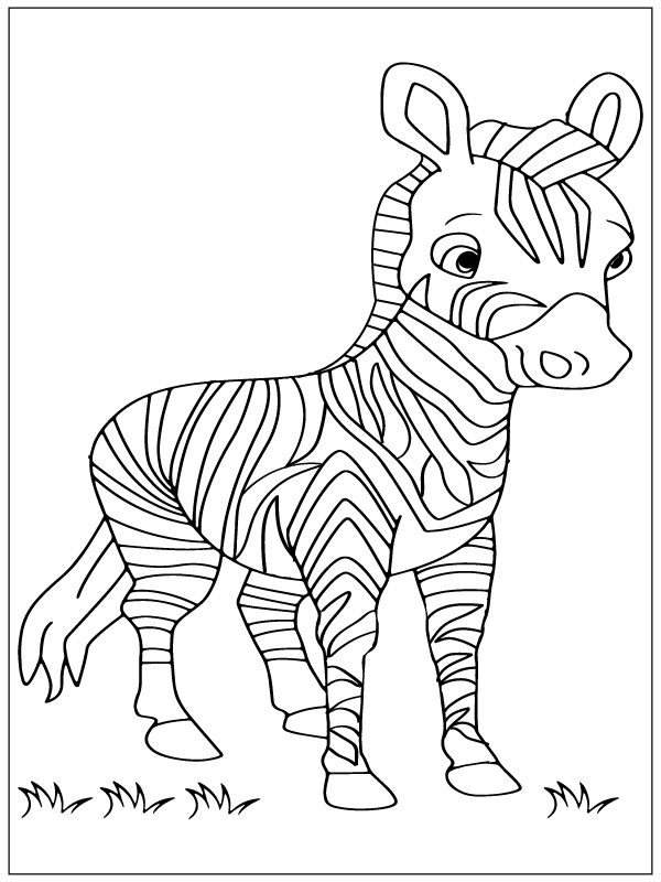 Zebra Coloring Page